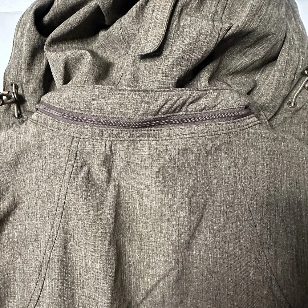 Lands End Hooded Jacket Size Large Winter Coat Brown